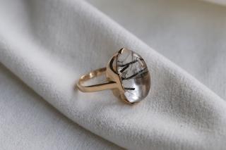 Arne Blomberg toumalinated quartz ring photo