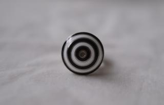 Enamel bullseye ring photo